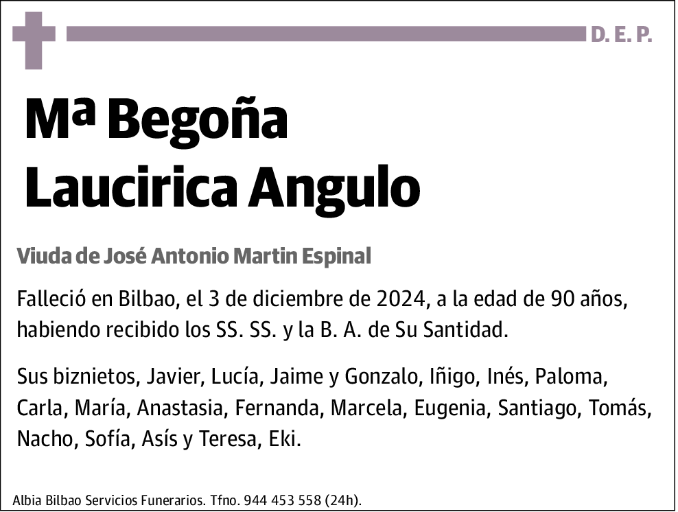 Mª Begoña Laucirica Angulo