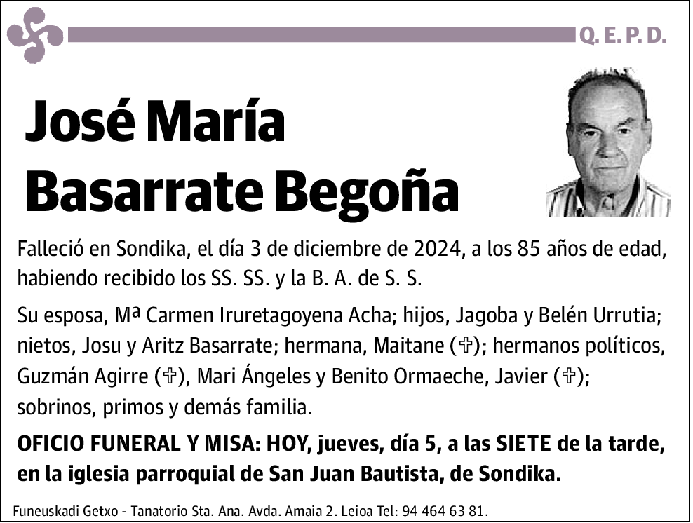 José María Basarrate Begoña