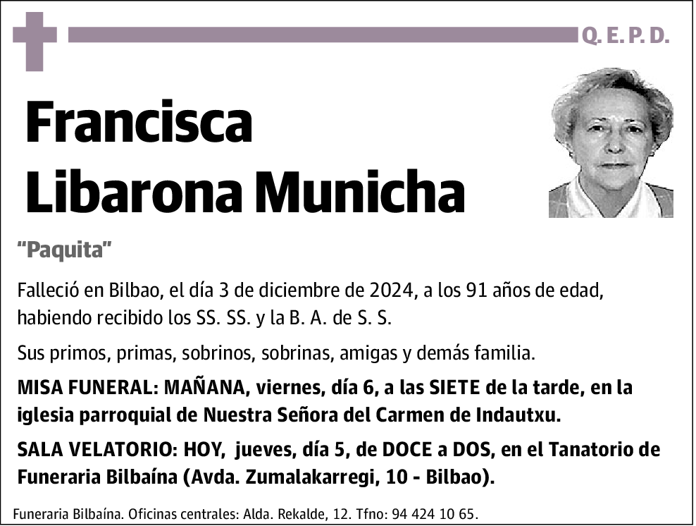 Fancisca Libarona Municha