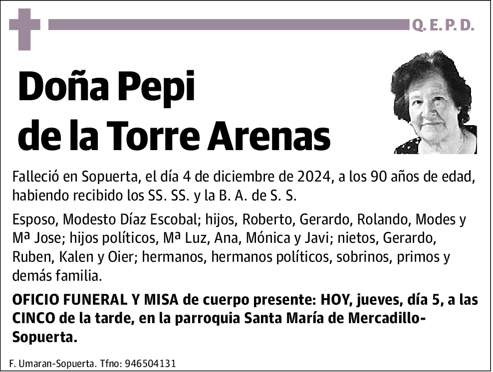 Pepi de La Torre Arenas