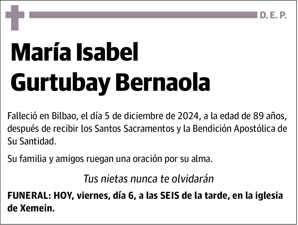 María Isabel Gurtubay Bernaola