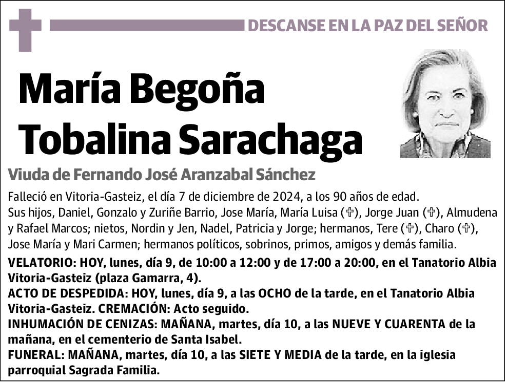 María Begoña Tobalina Sarachaga