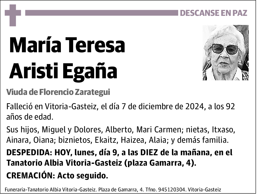 María Teresa Aristi Egaña