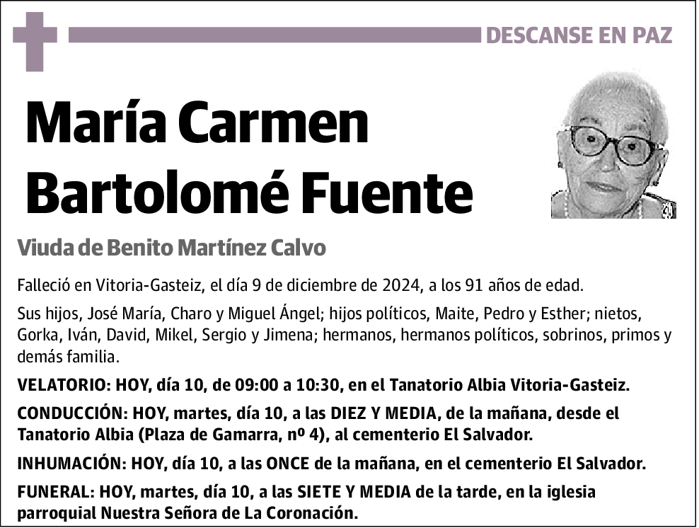 María Carmen Bartolomé Fuente