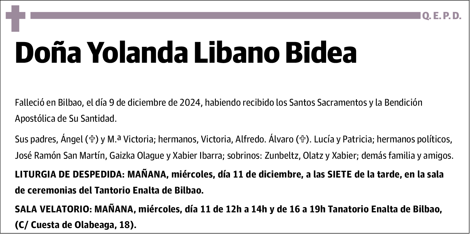 Yolanda Libano Bidea