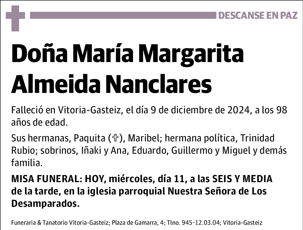 María Margarita Almeida Nanclares