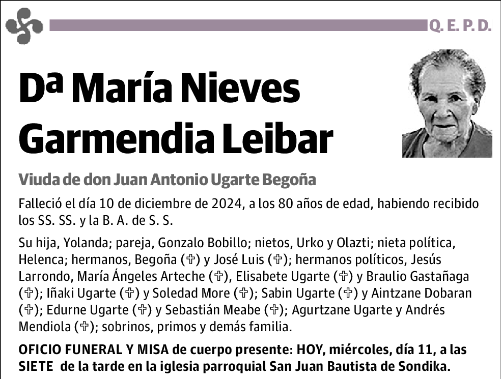 María Nieves Garmendia Leibar