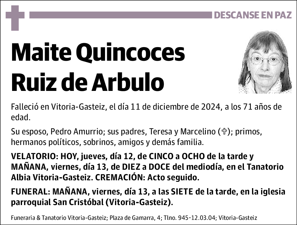 Maite Quincoces Ruiz de Arbulo