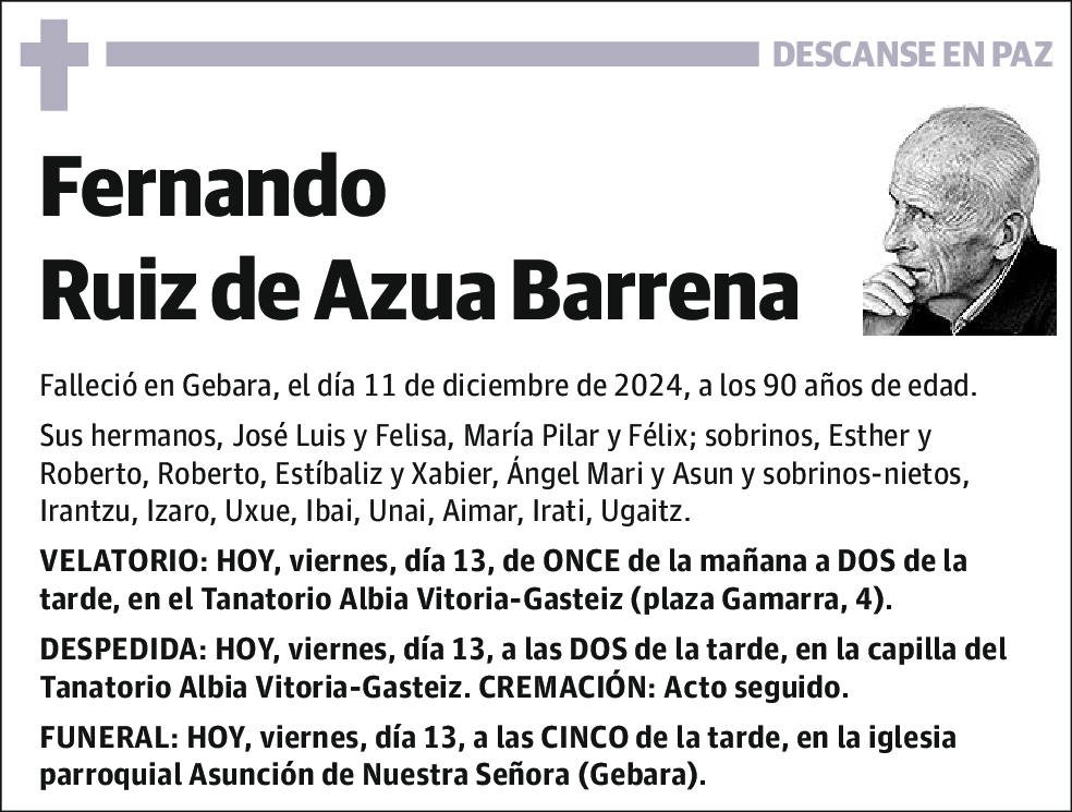RUIZ DE AZUA BARRENA, FERNANDO