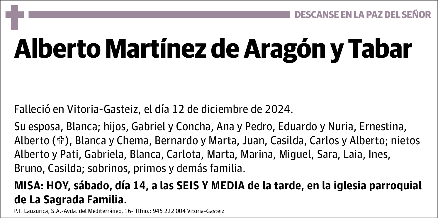 Alberto Martínez de Aragón y Tabar
