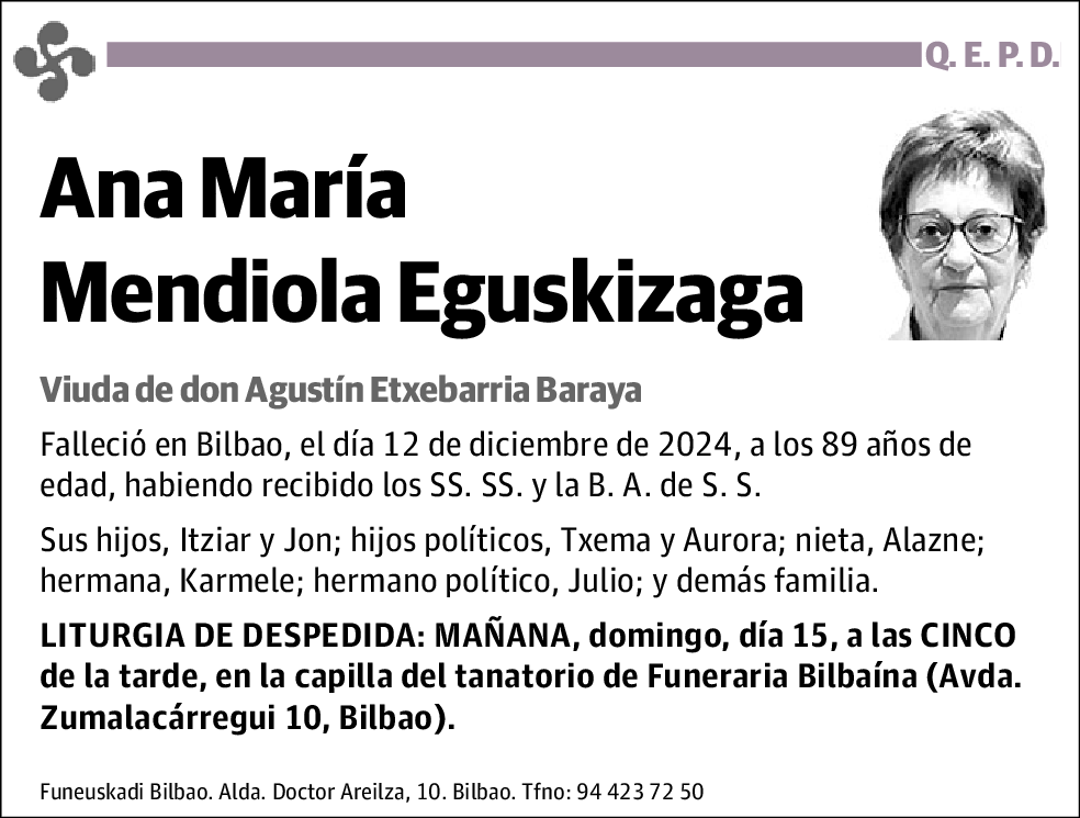 Ana María Mendiola Eguskizaga