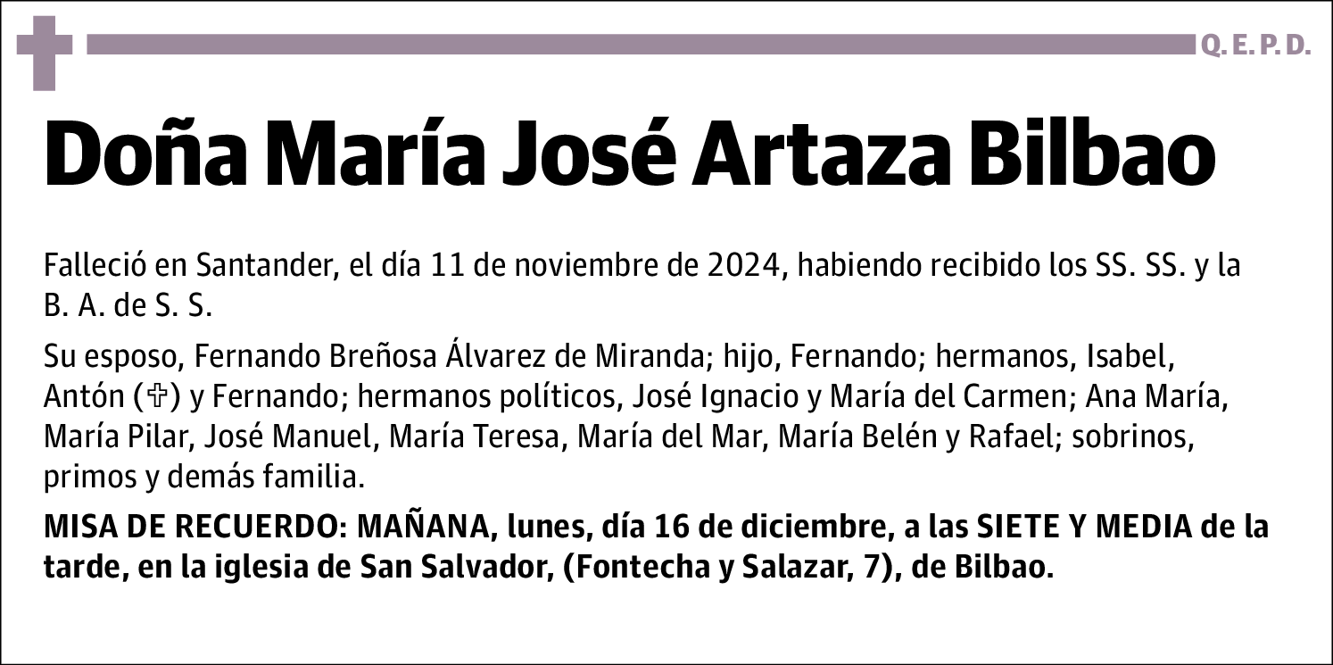 María José Artaza Bilbao