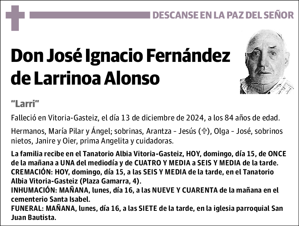 José Ignacio Fernández de Larrinoa Alonso