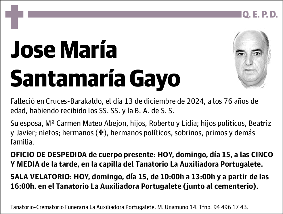 Jose María Santamaría Gayo