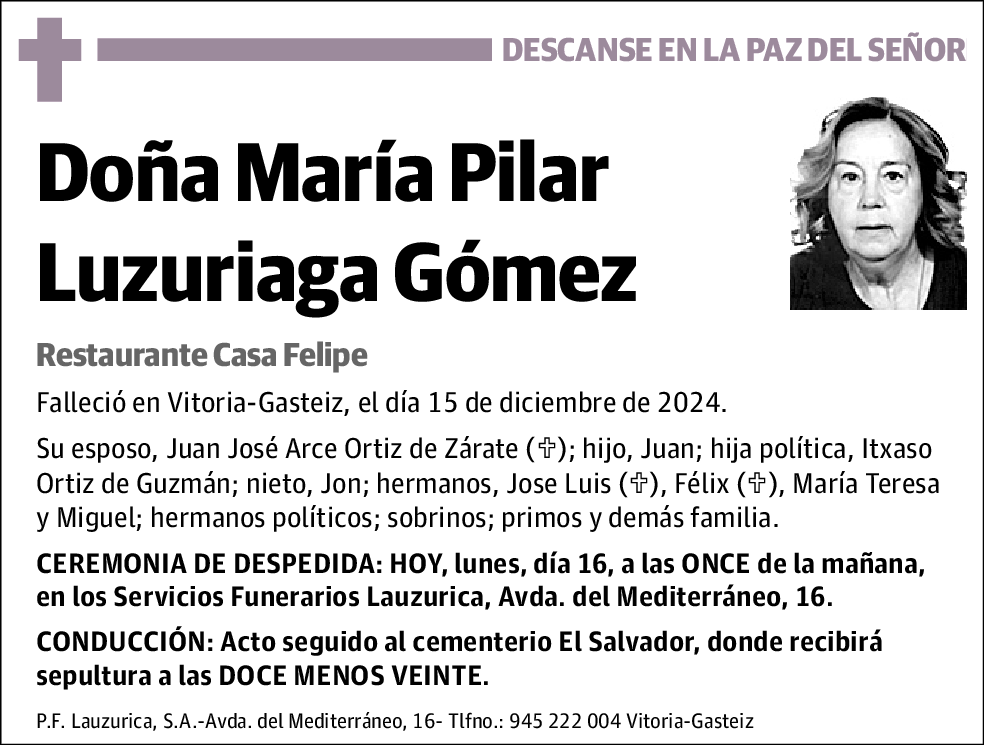 María Pilar Luzuriaga Gómez