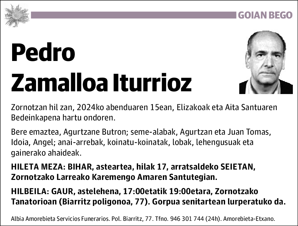 Pedro Zamalloa Iturrioz