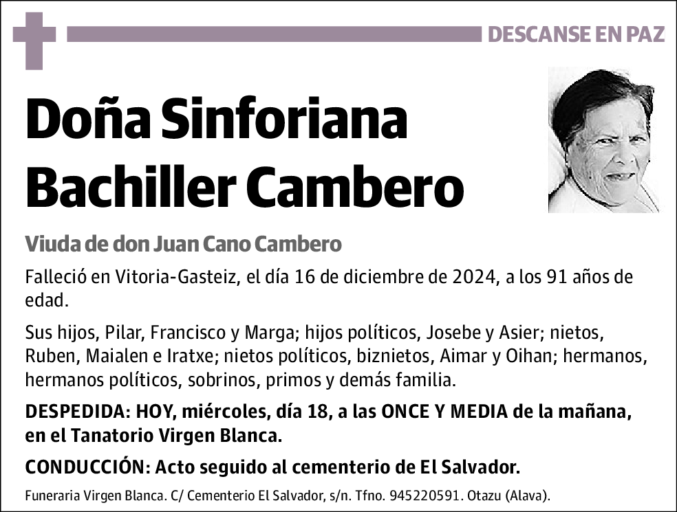 Sinforiana Bachiller Cambero