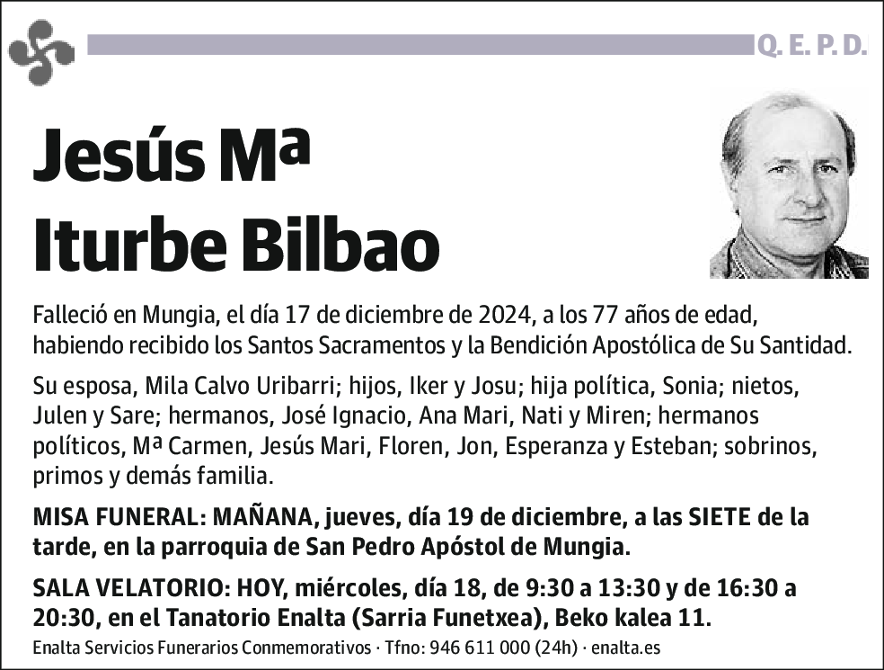 Jesús Mª Iturbe Bilbao