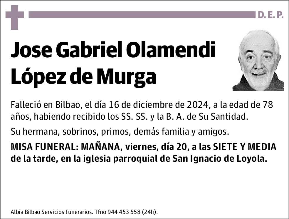 Jose Gabriel Olamendi López de Murga