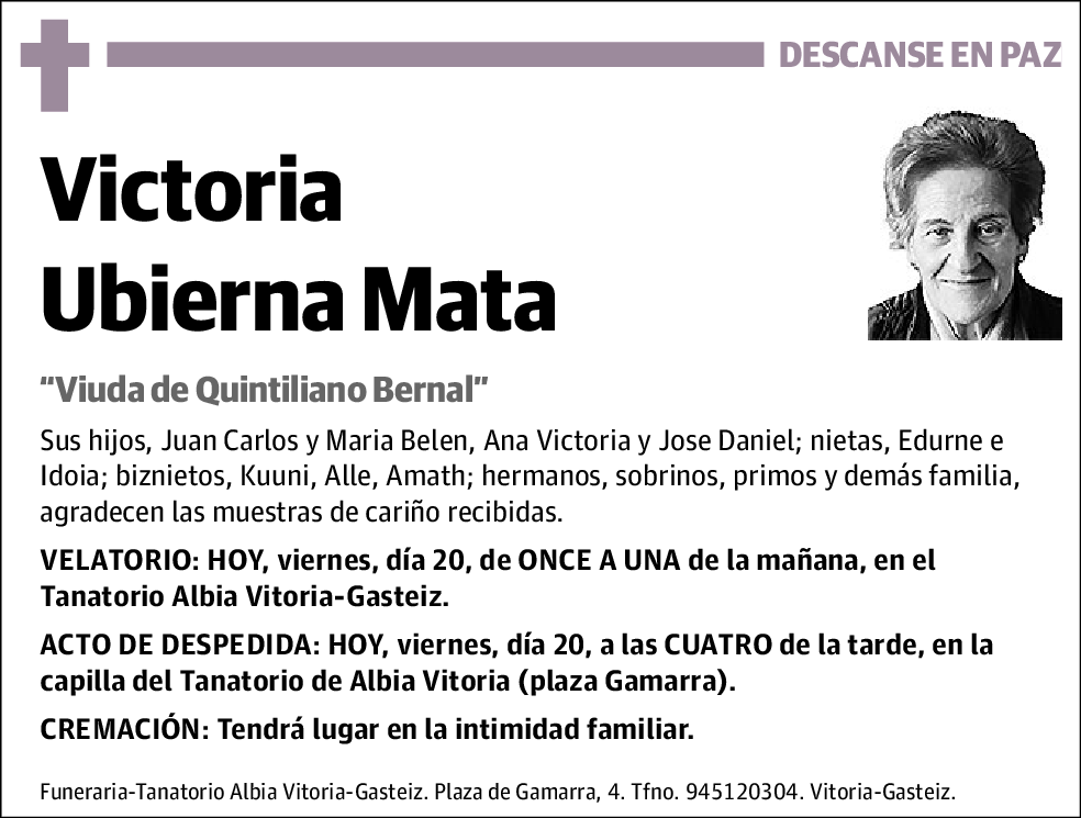 Vitoria Ubierna Mata