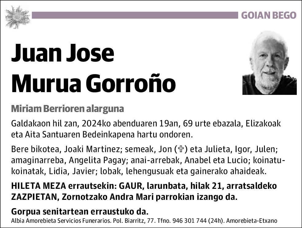 Juan Jose Murua Gorroño