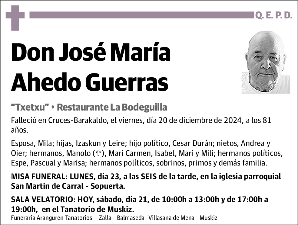 José María Ahedo Guerras