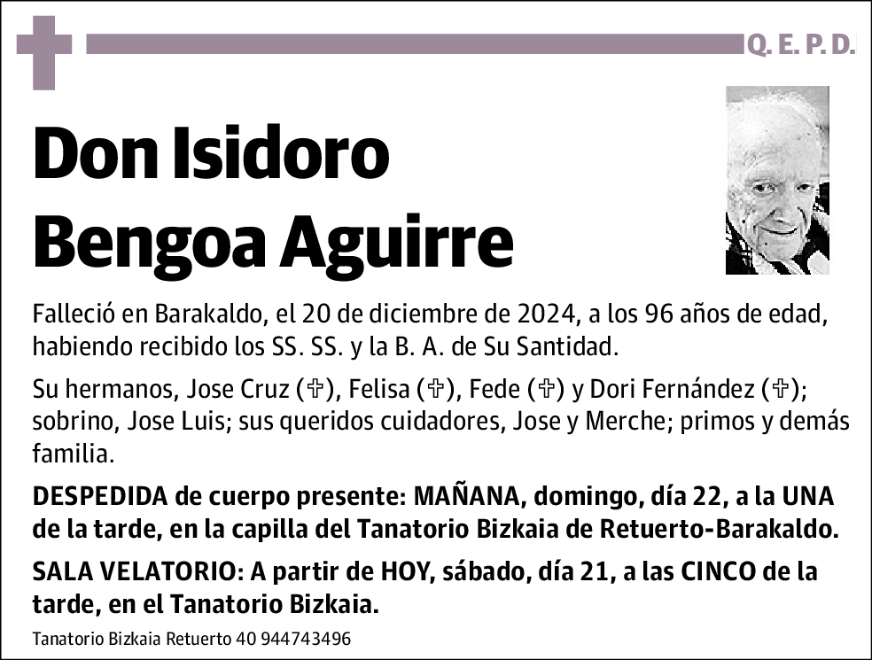 Isidoro Bengoa Aguirre