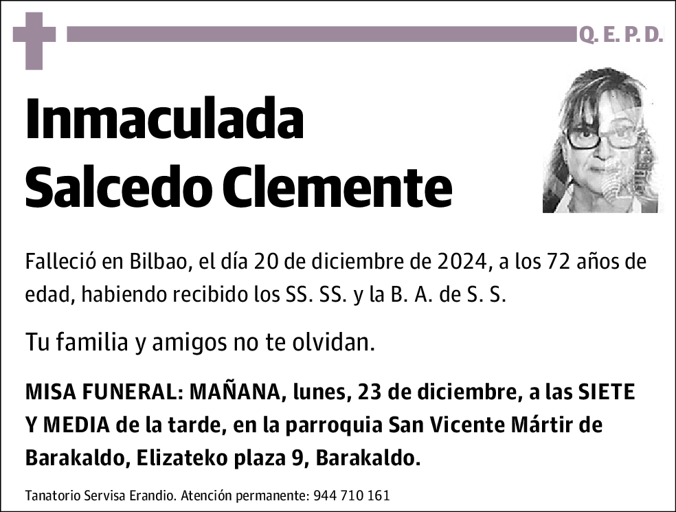 Inmaculada Salcedo Clemente