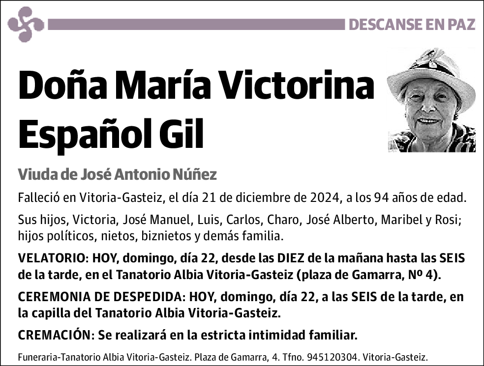 María Victorina Español Gil