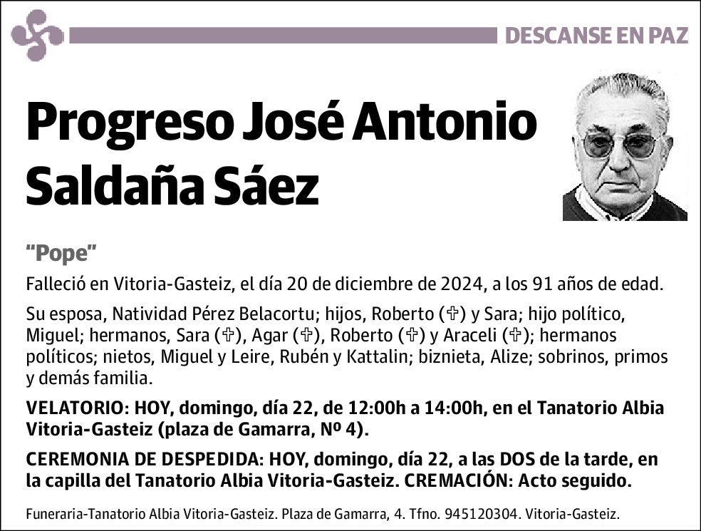 Progreso José Antonio Saldaña Sáez