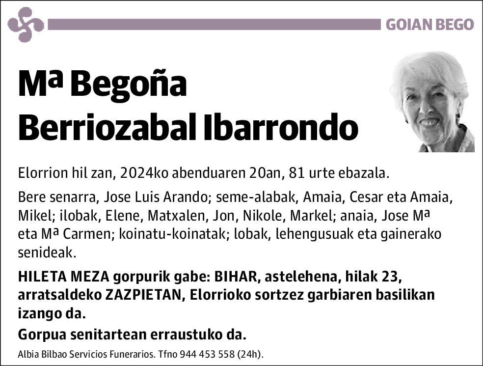 Mªbegoña Berriozabal Ibarrondo