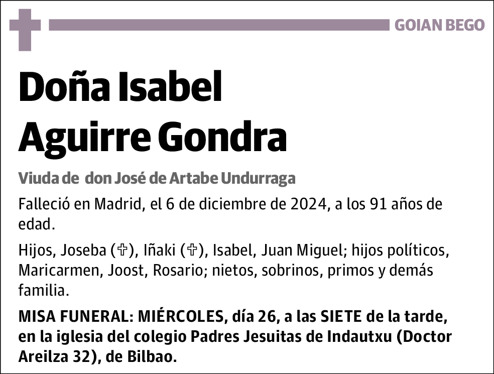 Isabel Aguirre Gondra