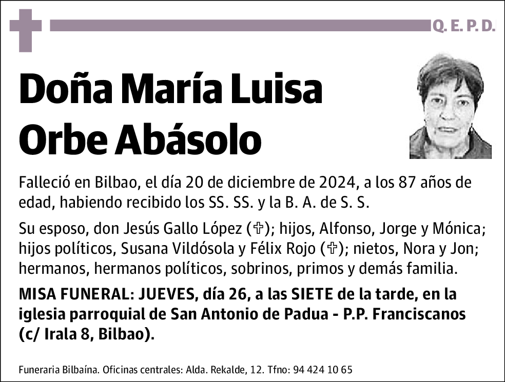 María Luisa Orbe Abásolo