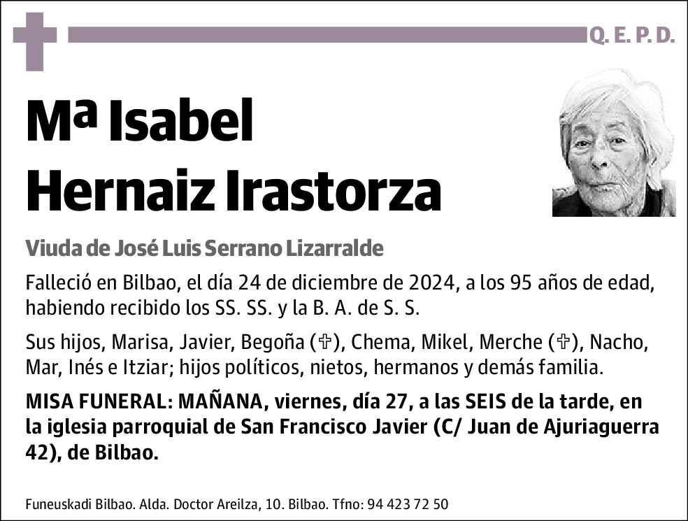 Mª Isabel Hernaiz Irastorza