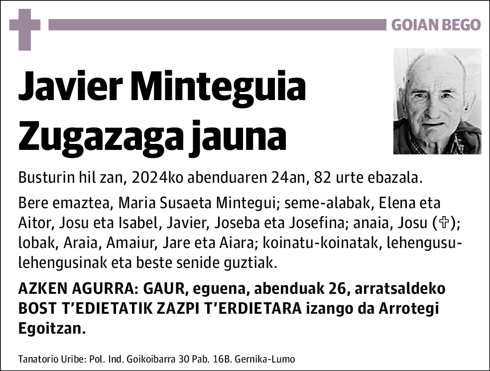 Javier Minteguia Zugazaga