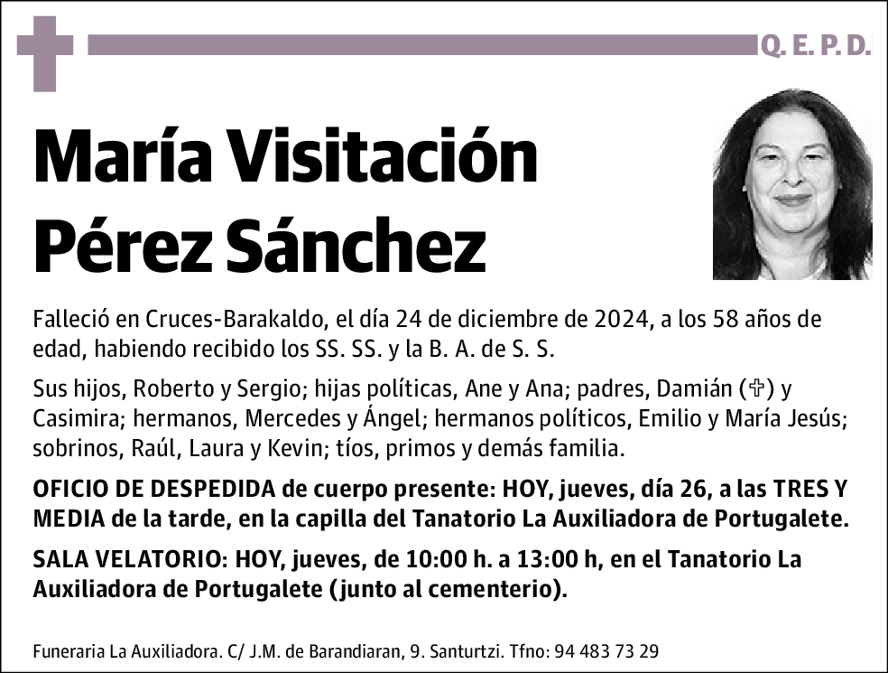 María Visitación Pérez Sánchez