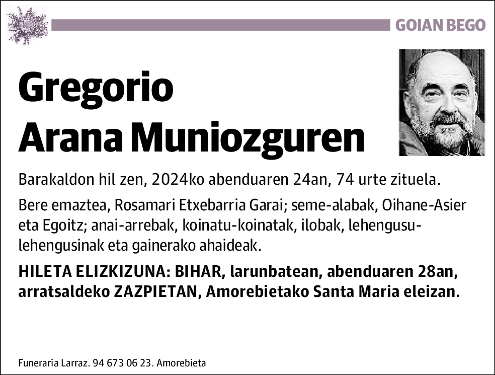 Gregorio Arana Muniozguren