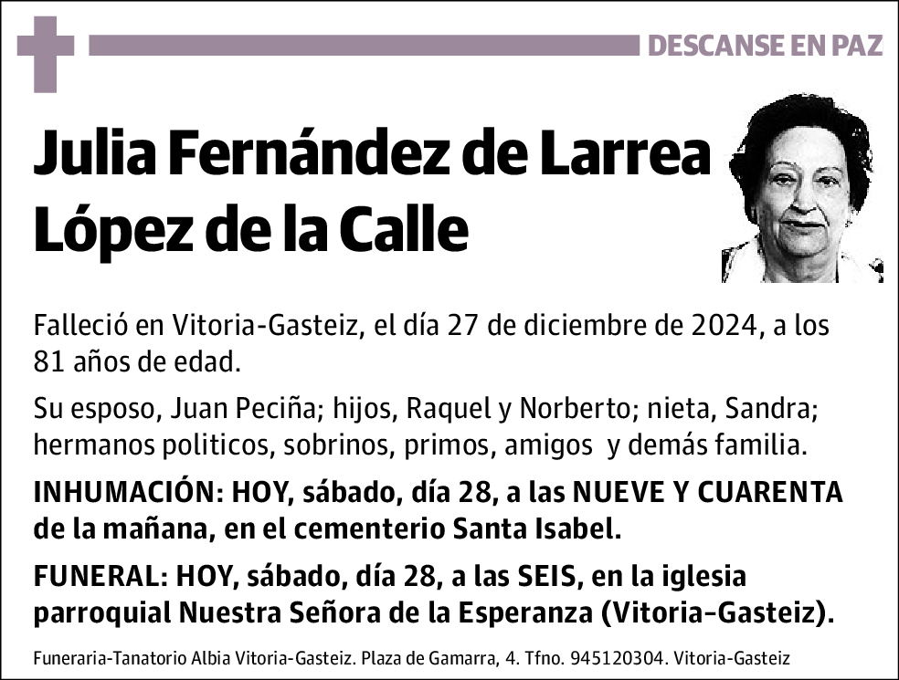 Julia Fernández de Larrea López de la Calle