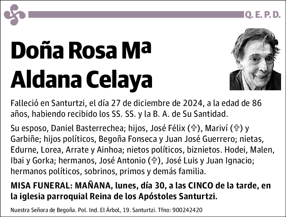 Rosa Mª Aldana Celaya