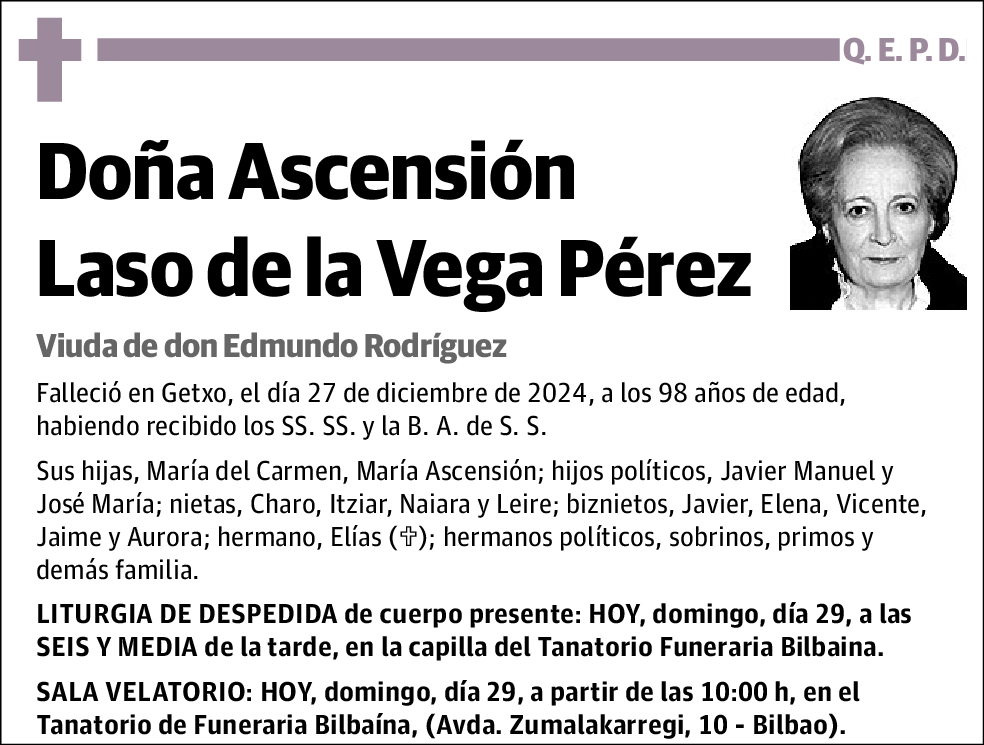 Ascensión Laso de La Vega Pérez