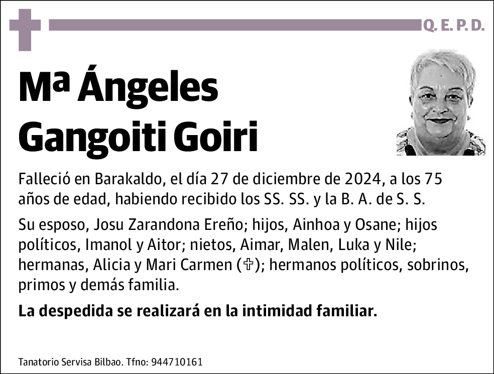 Mª Ángeles Gangoiti Goiri