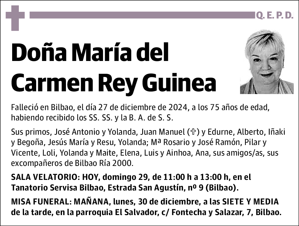 María del Carmen (Primos) Rey Guinea