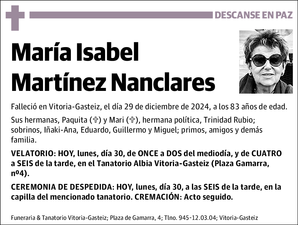 María Isabel Martínez Nanclares