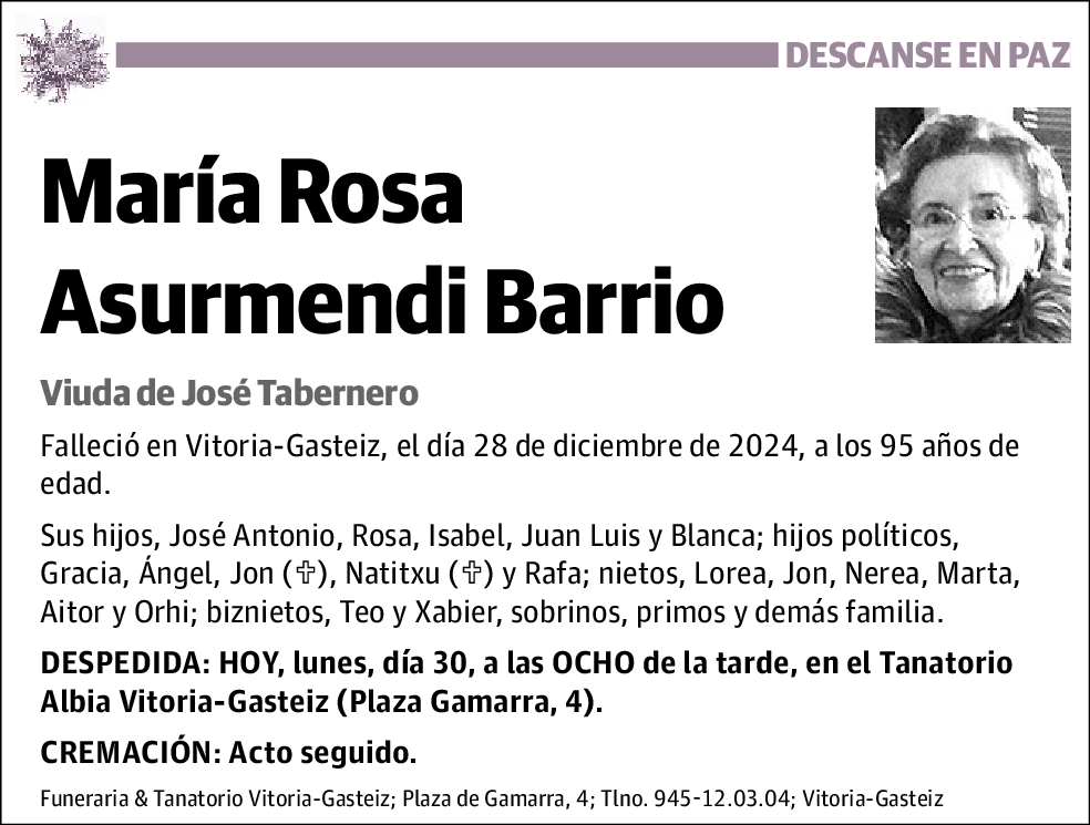 María Rosa Asurmendi Barrio