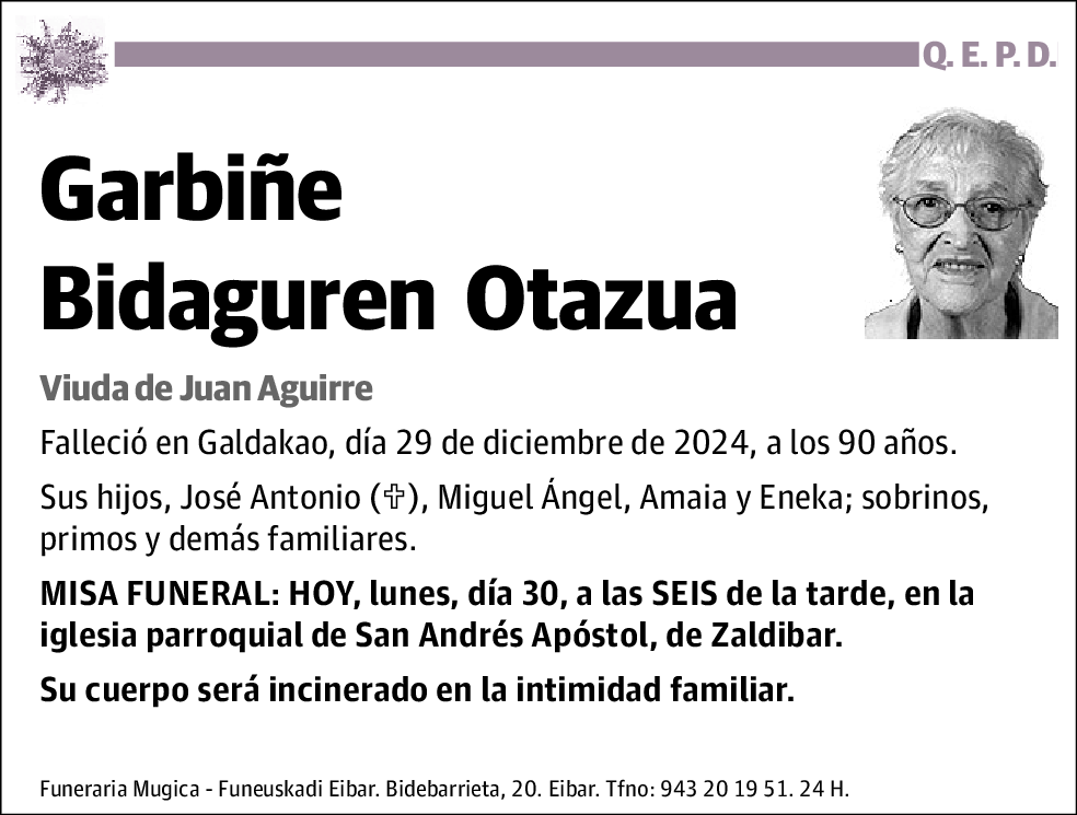 Garbiñe Bidaguren Otazua