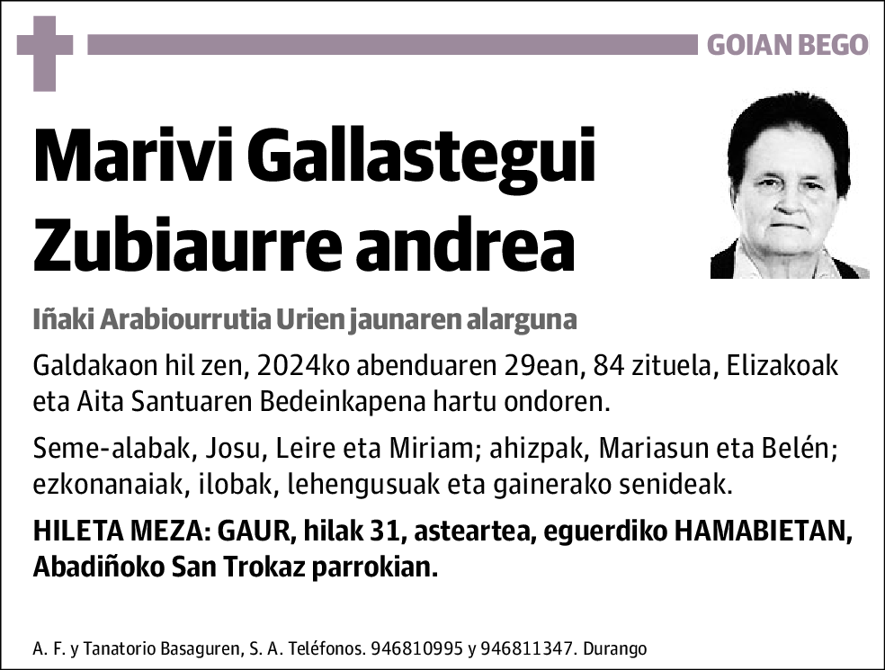 Marivi Gallastegui Zubiaurre