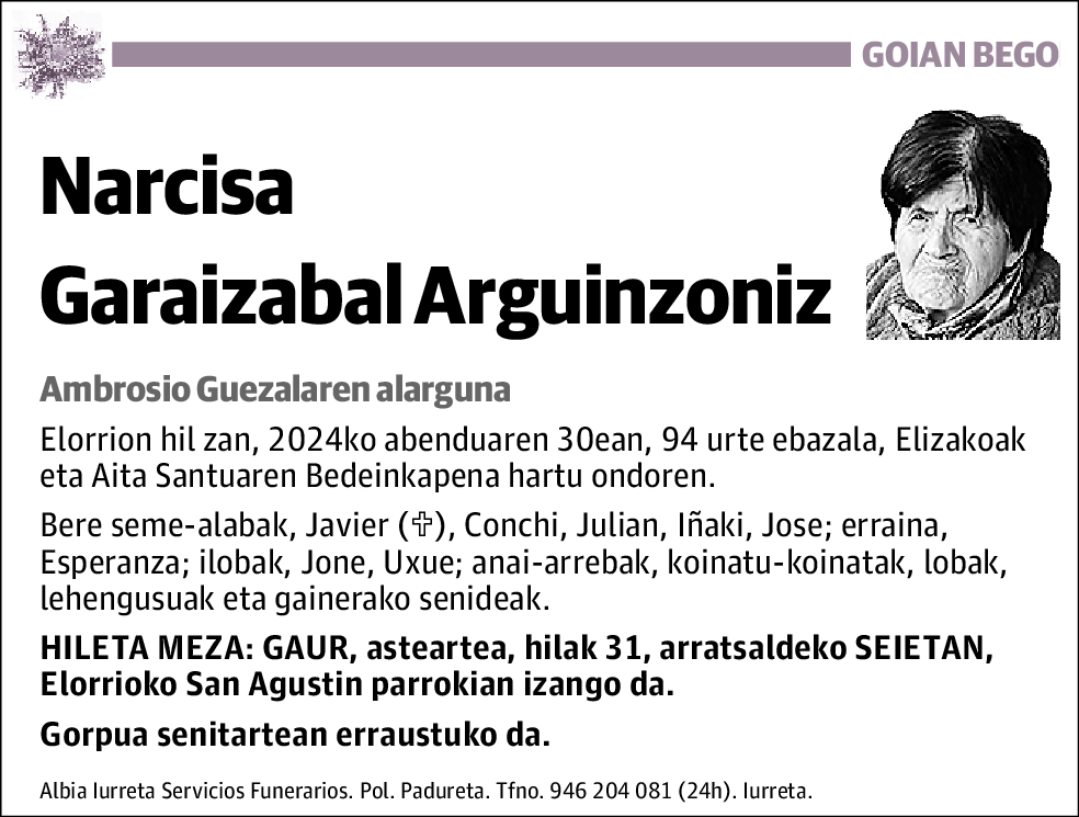 Narcisa Garaizabal Arguinzoniz