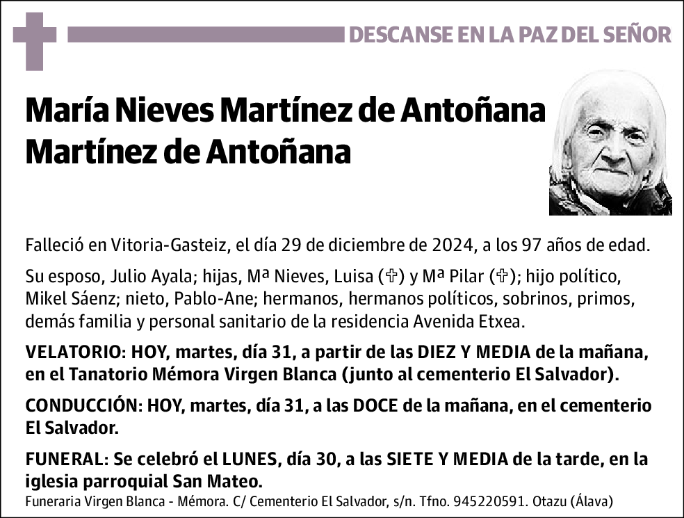 María Nieves Martínez de Antoñana Martínez de Antoñana