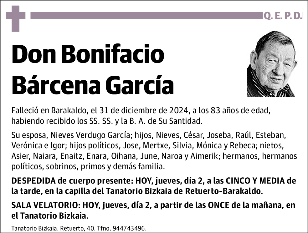 Bonifacio Bárcena García