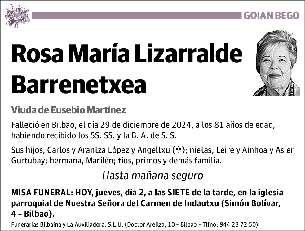 Rosa María Lizarralde Barrenetxea